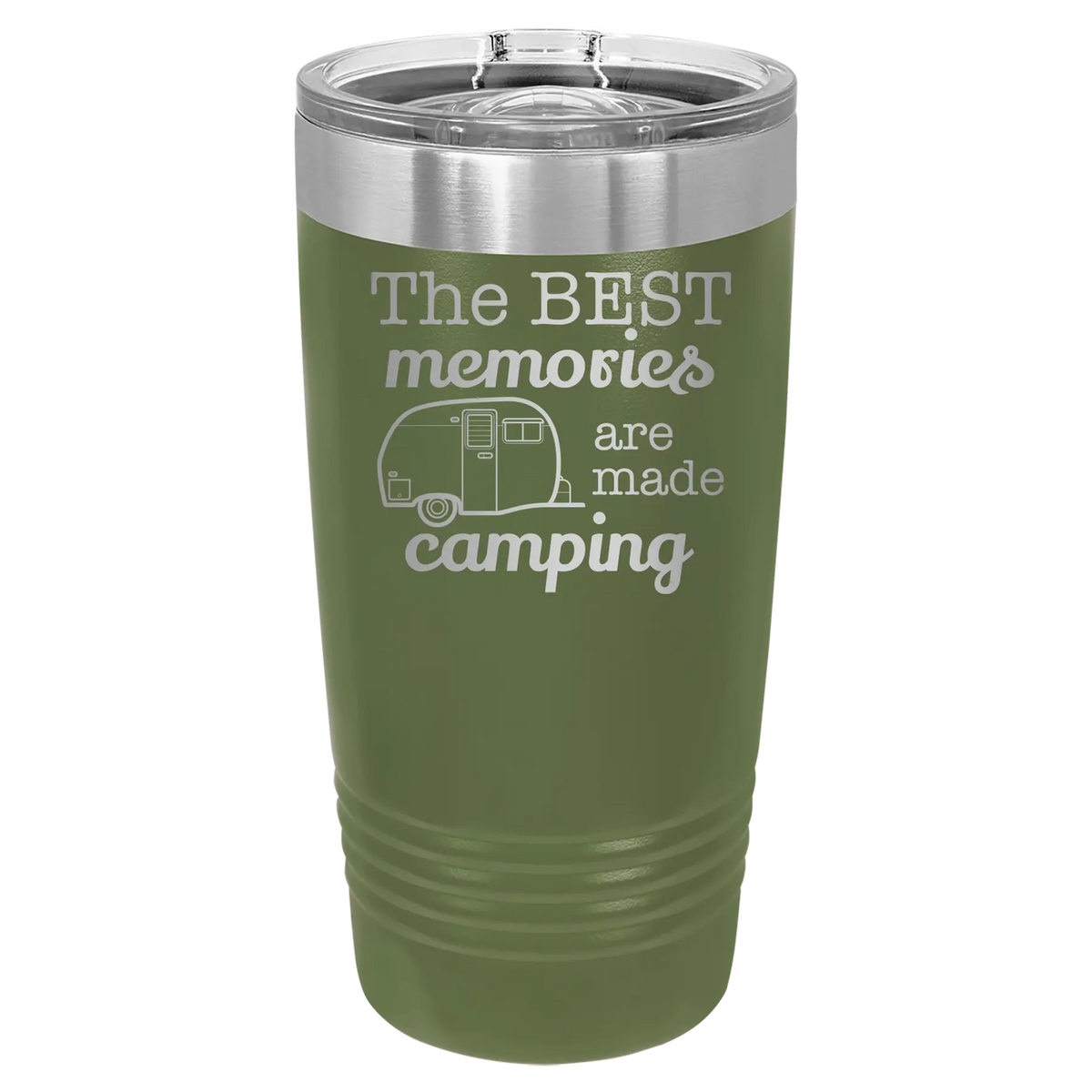 Camping 20 oz Tumbler | Olive Green